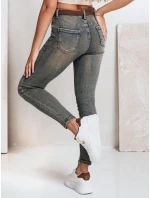 Dámske úzke džínsy s opaskom modré FashionStreet UY2810