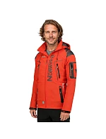 Geographical Norway Pánska športová bunda Techno MEN 056 BS3 s nastaviteľnou kapucňou nepremokavá červená (WU1060H/GN) pánska