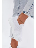 Materiálové Vkládací Sportovní Dámské Boty Bílé Floraine