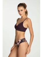 Jednoduchá košeľová podprsenka Dark Plum - Julimex