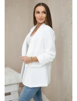 Sako s klopami elegantné ecru Sako s klopami elegantné ecru