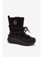Kožené sněhule na platformě Lee Cooper LCJ-25-12-3660 Černé