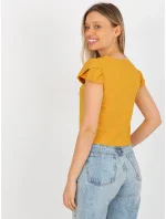 Dámska blúzka LK BZ 505783.50P tmavo žltá - FPrice