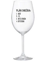 PLÁN DŇA - RISE - číry pohár na víno 350 ml