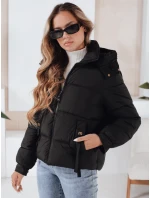 Dámska prešívaná zimná bunda s kapucňou čierna FashionStreet TY5064 Dámska prešívaná zimná bunda s kapucňou čierna FashionStreet TY5064