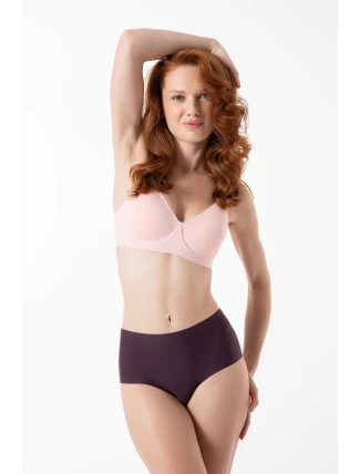 Julimex Tmavá slivka jednoduché maxi nohavičky S-2XL