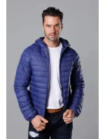 Modrá pánska prešívaná bunda s kapucňou (HM112-50) Modrá pánska prešívaná bunda s kapucňou (HM112-50)