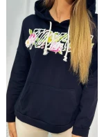 Mikina s nápisom Voyage čierny