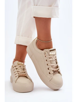 Damskie Sneakersy Big Star NN274210 Beżowe