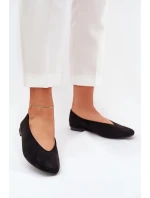 Klasyczne Baleriny Z Eko Zamszu Czarne Osallin