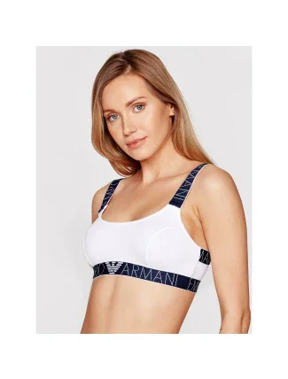 Bralette športová podprsenka 163651 1P227 0010 biela - Emporio Armani