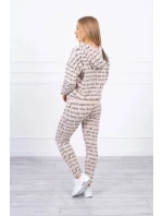 Dámska súprava s potlačou 20929 béžová - Kesi Dámska súprava s potlačou 20929 béžová - Kesi