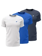 Pánske tričko 3Pack M4479 čierne, modré, biele – 4F Pánske tričko 3Pack M4479 čierne, modré, biele – 4F