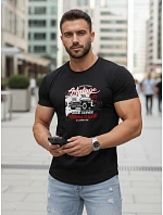 Pánske bavlnené tričko s potlačou VINTAGE CAR FashionStreet black NX5082R Pánske bavlnené tričko s potlačou VINTAGE CAR FashionStreet black NX5082R