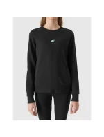 4F Juniorská dievčenská mikina z organickej bavlny bez kapucne