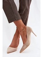 Umelé kožené podpätky Suede Beige Tropessa Umelé kožené podpätky Suede Beige Tropessa