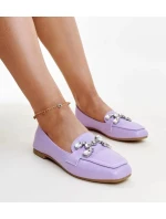Dámske mokasíny s ozdobnou prackou M615 Purple light purple - Wellspring Dámske mokasíny s ozdobnou prackou M615 Purple light purple - Wellspring