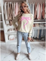 Dámska nadrozmerná mikina SOFTTIE béžová FashionStreet BY1356