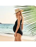 Style Rongui Tehotenské jednodielne plavky 9571 čierna - Anita Maternity