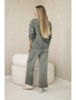 Bavlnená tepláková súprava s potlačou + khaki nohavice Bavlnená tepláková súprava s potlačou + khaki nohavice