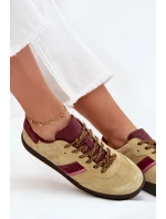 Zamszowe Niskie Sneakersy Damskie Big Star SS274680 HI-POLY SYSTEM Limonkowe