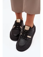 Damskie Sneakersy Na Platformie Big Star SS274360 Czarne