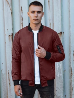 Pánska bunda bomber bordová FashionStreet TX4931