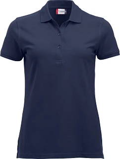 Clique Classic Marion S/S Dámske polo tričko z hrubej bavlny 67.8246 tmavomodrá