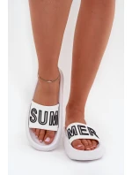 Klapki Damskie Na Grubej Podeszwie SUMMER Vinceza 76051 Białe