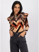 Blúzka DHJ BZ 6533C 1.81P čierna a béžová