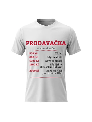 Dámske bavlnené tričko s potlačou - HODINOVÝ VÝPREDAJ VÝPREDAJ - biele Dámske bavlnené tričko s potlačou - HODINOVÝ VÝPREDAJ VÝPREDAJ - biele