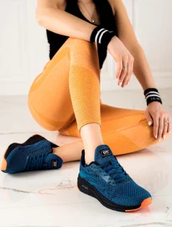 Výborné modré dámske tenisky bez podpätku