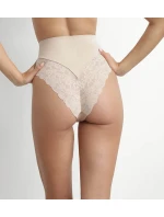 Dámske čipkované tangá s vysokým pásom DIM DELICATE THONG - DIM - nude