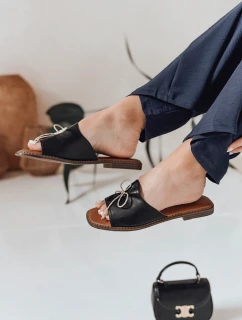 Dámske žabky s mašľou KISSBOW black FashionStreet ZY0756