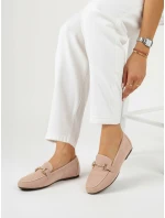 Dámske semišové mokasíny s kovovou prackou ružové FashionStreet ZY1361 Dámske semišové mokasíny s kovovou prackou ružové FashionStreet ZY1361