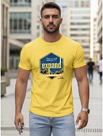 Pánske bavlnené tričko s potlačou EXPAND žltá FashionStreet NX5004R Pánske bavlnené tričko s potlačou EXPAND žltá FashionStreet NX5004R