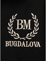 Dámska zateplená mikina so stojáčikom a výšivkou, čierna, FashionStreet BY1573 Dámska zateplená mikina so stojáčikom a výšivkou, čierna, FashionStreet BY1573