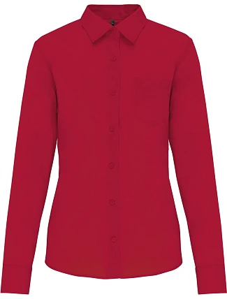 Kariban K 549 Popelínová blúzka „Jessica“ s dlhým rukávom 20.K549 classic red