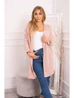 Sveter s netopierími rukávmi púdrovo ružový