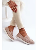 Sametové mokasíny na platforme Sergio Leone SP012 Beige Sametové mokasíny na platforme Sergio Leone SP012 Beige