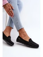 Dámske mokasíny z eko semišu Black Amrutia