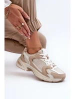 Béžové dámske tenisky športové topánky Kildia