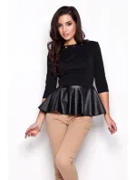 Dámska košeľa K073 black - KATRUS