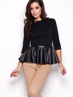 Dámska košeľa K073 black - KATRUS