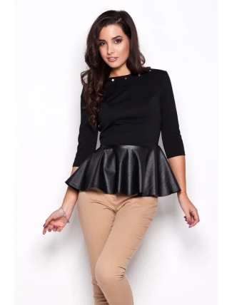 Dámska košeľa K073 black - KATRUS