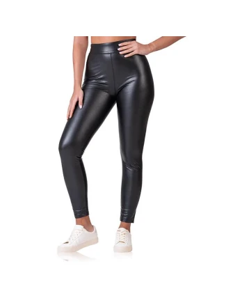 Dámske kožené legíny RELAX & GO LEATHEROPTIC LEGGINGS - BELLINDA - čierne