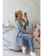 Dvojfarebná pláštenka s kapucňou nevädza + sivá