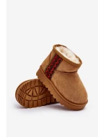 Śniegowce Botki Ocieplane Dziecięce Camel Leonora