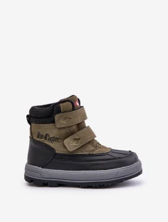 Zateplené snehové topánky pre chlapcov Lee Cooper LCJ-23-01-2058 green