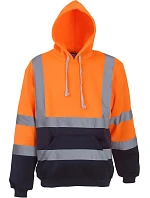 Mikina s kapucňou Yoko HVK 05 Hi-Vis 79.VK05, hi-vis oranžová/námornícka modrá Mikina s kapucňou Yoko HVK 05 Hi-Vis 79.VK05, hi-vis oranžová/námornícka modrá